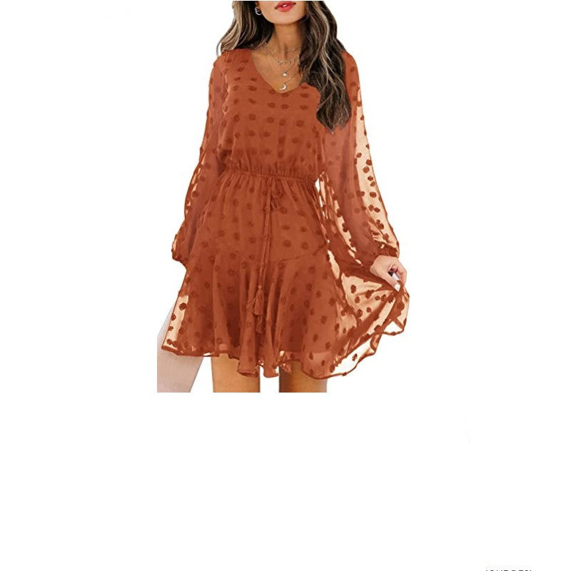 European And American Women's New V-neck Rope