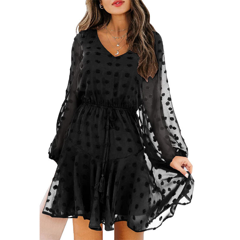 European And American Women's New V-neck Rope